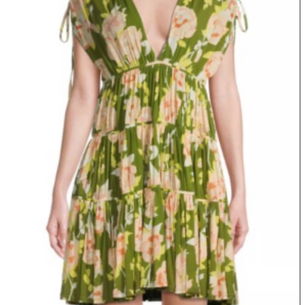 Floral Green Dress